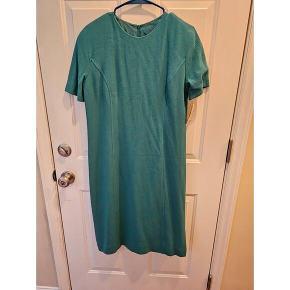NWT Women's Doncaster Sheath Dress Size 12P‎ Viscose Wool Blend Made in USA - Picture 1 of 8